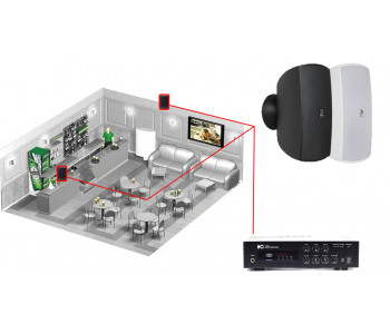 Акустическая система для ресторана, кафе 2 настенных колонки AUDAC ATEO4